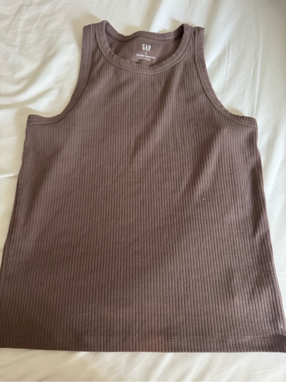 Bundle 2 GAP Ribbed Tank Tops - Sage Green & Mauve - Picture 3 of 5
